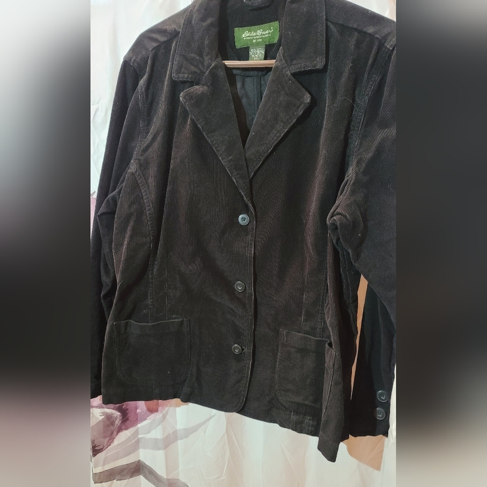Eddie Bauer corduroy black blazer jacket size XXL - Picture 3 of 6